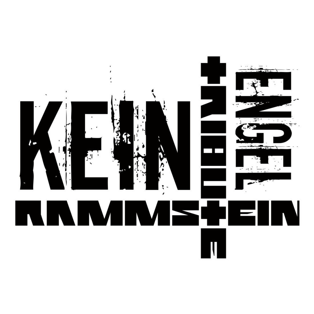 Kein Engel Rammstein Tribute Logo Black on White.